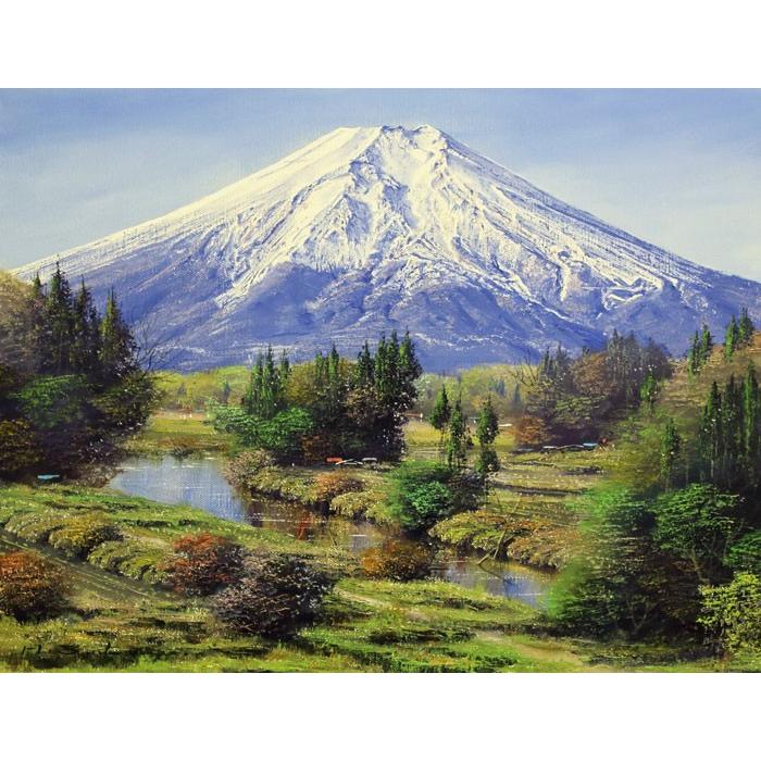 佐田光 肉筆　真作油彩画 絵画　妙高高原 キャンバス画　インテリア kakejiku_ya-1761