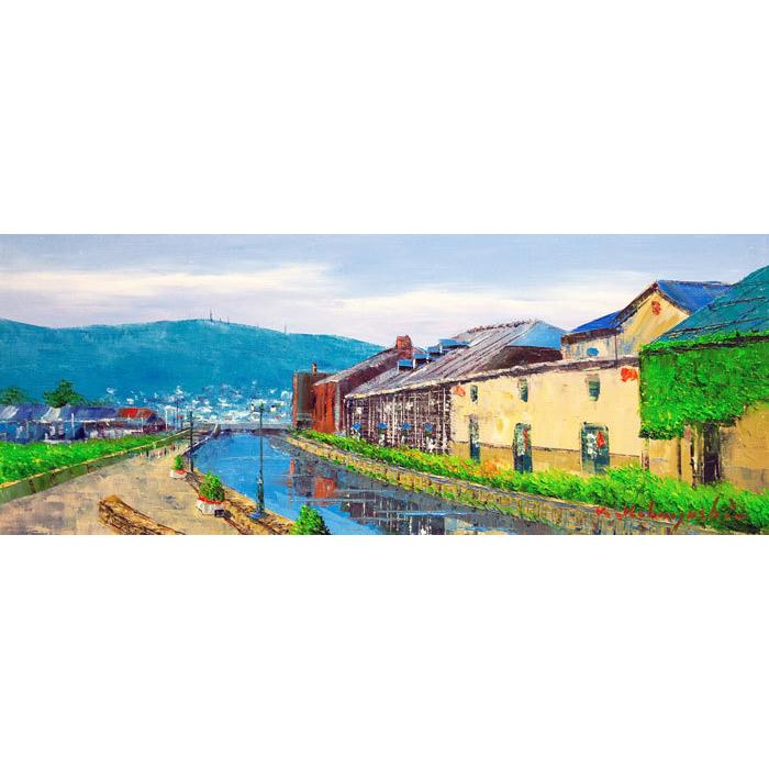 小林幸三 「 小樽運河 」 油絵 油彩画 WF3 絵画 洋画 手描き 小林幸三 「 小樽運河 」 油絵 油彩画 WF3 絵画 洋画 手描き