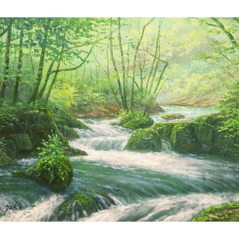 18.「奥入瀬」髙橋一善 油絵 88.「奥入瀬線？」髙橋一善 油絵