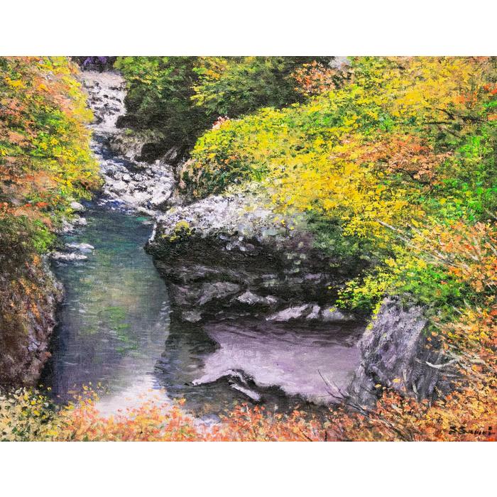 澤井 進 『秩父渓谷』 油絵・油彩画 F6(6号) : 内田画廊 澤井 進 『秩父渓谷』 油絵・油彩画 F6(6号) : 内田画廊
