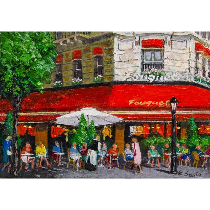 斉藤 要 『カフェフーケ』 油絵・油彩画 SM(サムホール) 絵画 斉藤 要 『カフェフーケ』 油絵・油彩画 SM(サムホール) 絵画