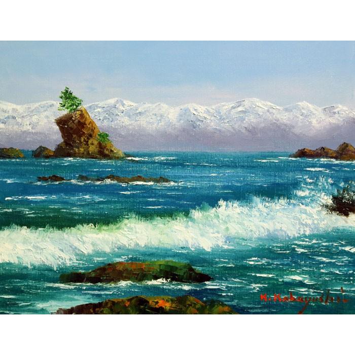 小林幸三 『立山連峰と雨晴海岸』 油絵・油彩画 F6(6号) : 内田 小林幸三 『立山連峰と雨晴海岸』 油絵・油彩画 F6(6号) : 内田
