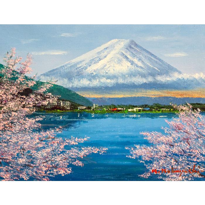 小林幸三 『桜と富士』 油絵・油彩画 F6(6号) 絵画 日本の風景 小林幸三 『桜と富士』 油絵・油彩画 F6(6号) 絵画 日本の風景