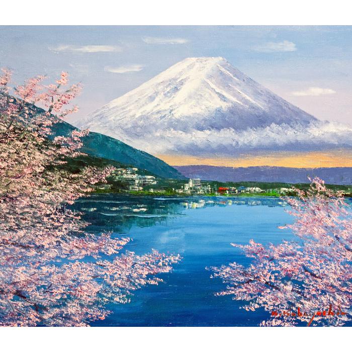 小林幸三 『桜と富士』 油絵・油彩画 F10(10号) : 内田画廊 小林幸三 『桜と富士』 油絵・油彩画 F10(10号) : 内田画廊