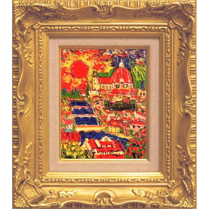 鈴木マサハル 「 フィレンツェ 」 油絵 ・ 油彩画 0号 ( F0 鈴木マサハル 「 フィレンツェ 」 油絵 ・ 油彩画 0号 ( F0