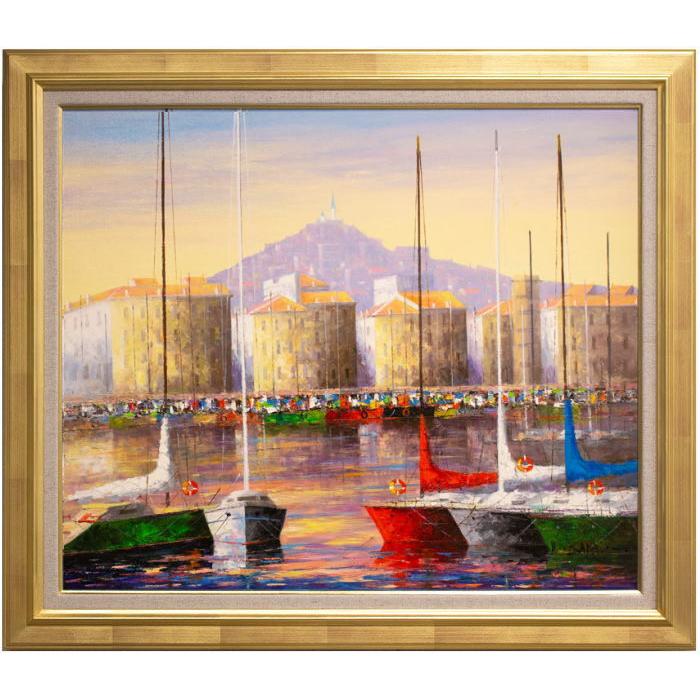 酒井健吉 「 マルセイユ 」 油絵 油彩画 F20 ( 20号 ) 絵画 肉筆 酒井健吉 「 マルセイユ 」 油絵 油彩画 F20 ( 20号 ) 絵画 肉筆