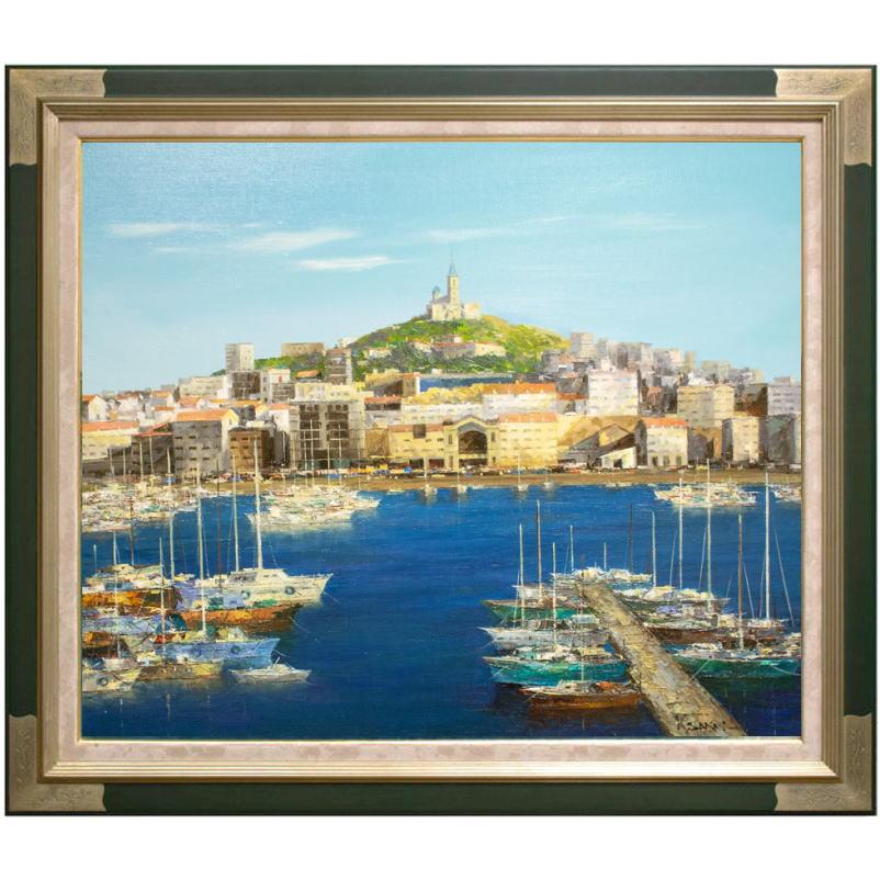 酒井健吉 「 マルセイユ 」(2) 油絵 油彩画 F20 ( 20号 ) 絵画 酒井健吉 「 マルセイユ 」(2) 油絵 油彩画 F20 ( 20号 ) 絵画