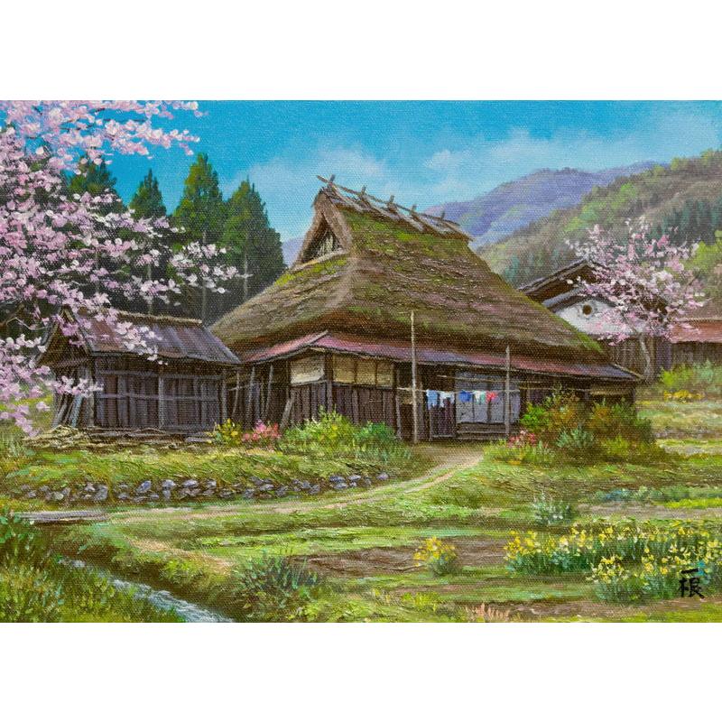 油絵 岩田順三作 『若草山から東大寺を望む風景』 油絵 岩田順三作 『若草山から東大寺を望む風景』