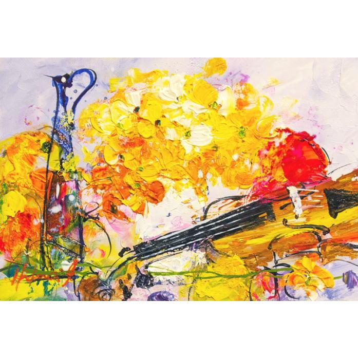 池田秀郎 「 花・楽器 」 油絵 ・ 油彩画 SM サムホール 絵画 池田秀郎 「 花・楽器 」 油絵 ・ 油彩画 SM サムホール 絵画