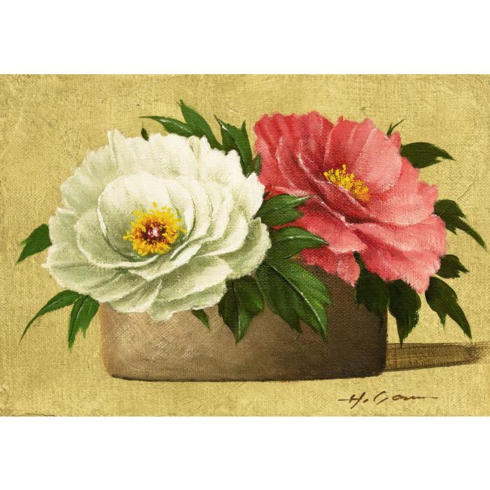 安田英明 『牡丹』 油絵・油彩画 SМ(サムホール) : 内田画廊 安田英明 『牡丹』 油絵・油彩画 SМ(サムホール) : 内田画廊