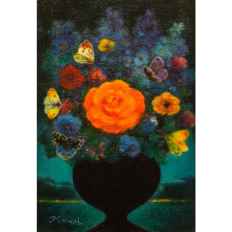 鷹山宇一 朝ノ花 絵画 油絵 油彩 楽天市場】鷹山宇一 朝の花 油彩3号 : ギャラリーダッドアート