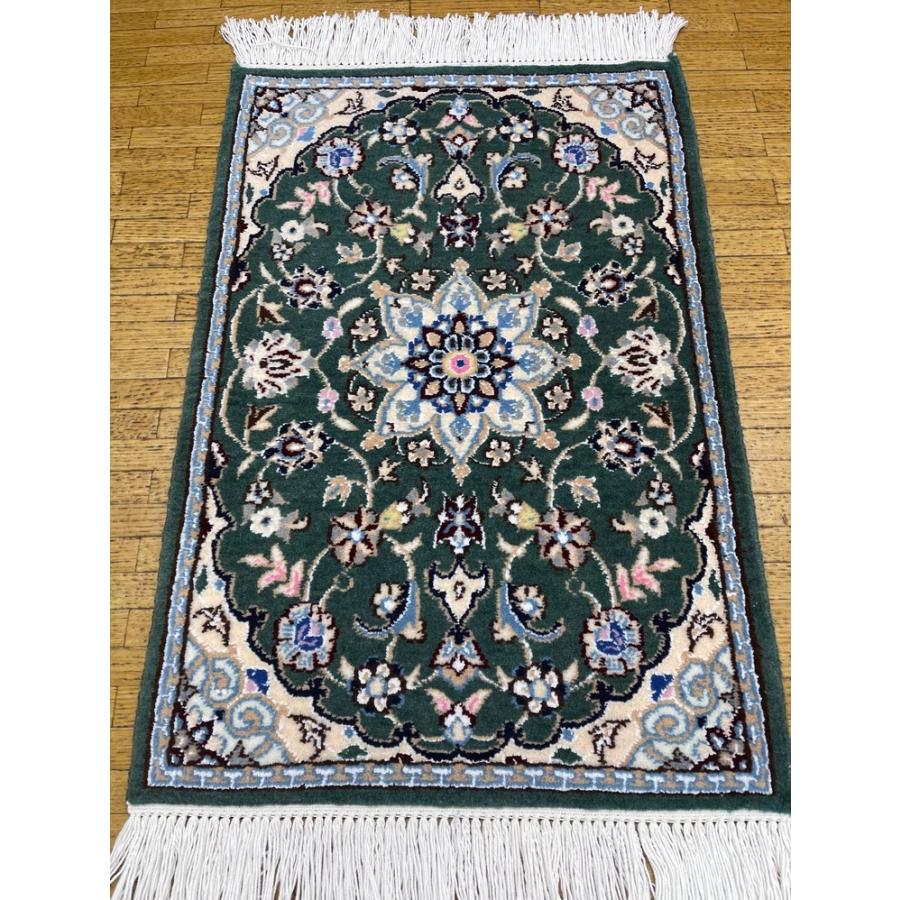 ペルシャ絨毯 ナイン 玄関マット 手織 本物 イラン 60x40cm 9la ペルシャ絨毯 ナイン 玄関マット 手織 本物 イラン 60x40cm 9la