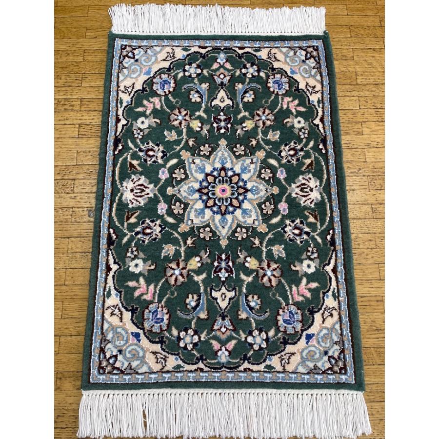 ペルシャ絨毯 ナイン 玄関マット 手織 本物 イラン 60x40cm 9la ペルシャ絨毯 ナイン 玄関マット 手織 本物 イラン 60x40cm 9la