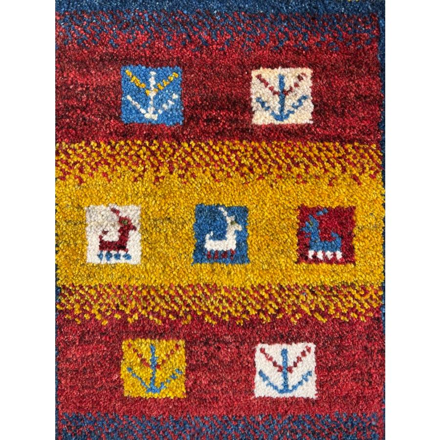 ギャッベ ペルシャギャッベ 本物 手織絨毯 玄関マット ミニ玄関マット