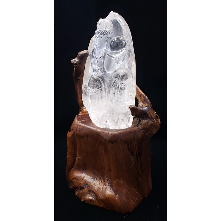 水晶　観音像彫刻品　ブラジル産_1