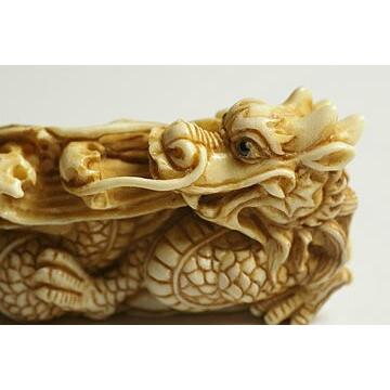 マンモス化石彫刻 龍 象牙彫刻 価格