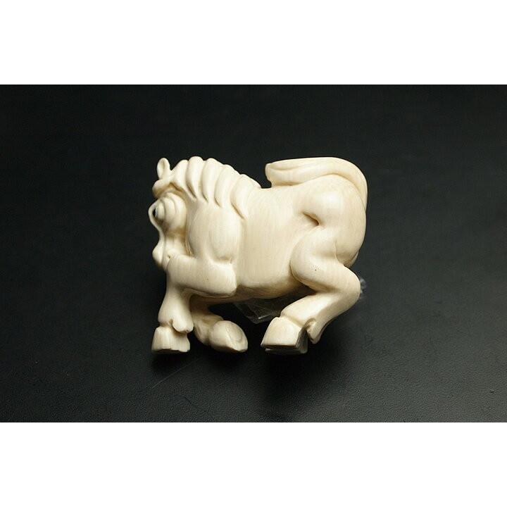マンモス石化刻みつける 干支 午 楽器、手芸、コレクション-占い、開運