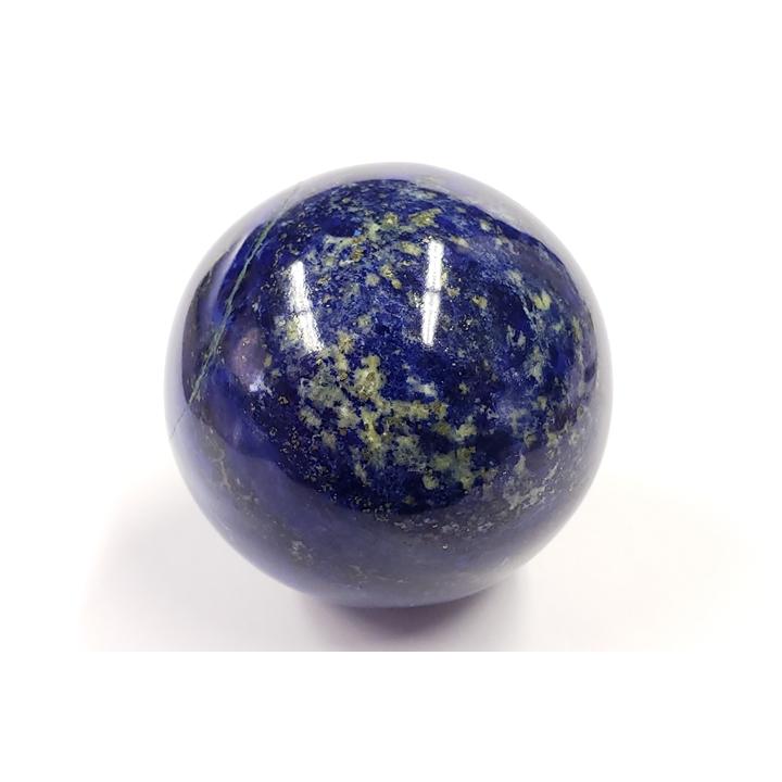 ラピスラズリ　丸玉　アフガニスタン アフガニスタン産ラピスラズリ64mm 丸玉（蛍光）