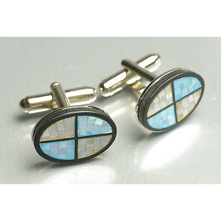 天然石カフス　ロジューム加工済み(10940円)