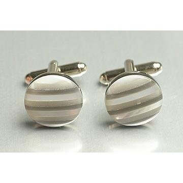 天然石カフス　ロジューム加工済み 