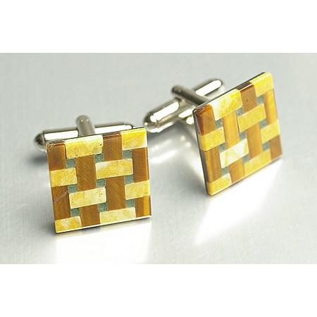 天然石カフス　ロジューム加工済み(10940円)