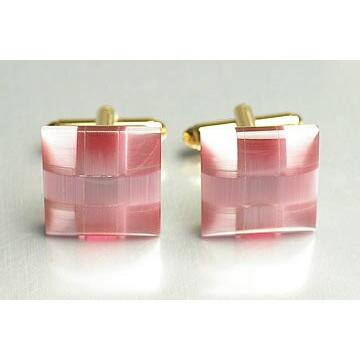 天然石カフス　ロジューム加工済み 