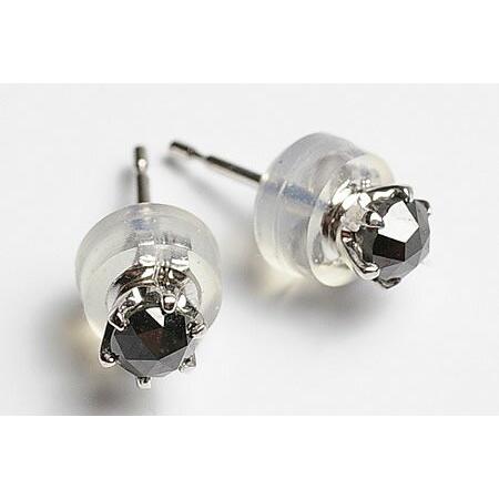 ブラックダイヤピアスK18WG ペア 0.3ct