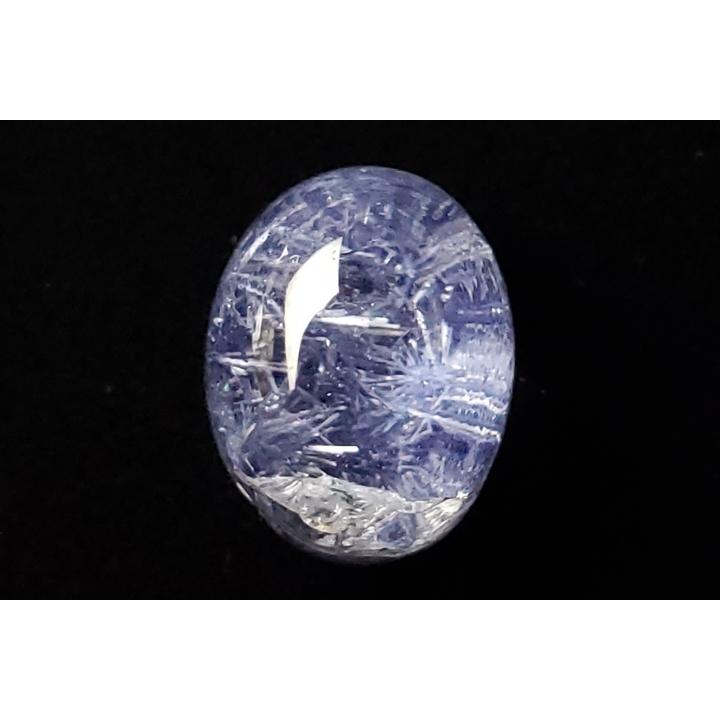 ニョロニョロ様心躍る輝き　ブルーデュモルチェライトインクォーツ　1粒　ビーズ　3 デュモルチェライトインクォーツ 7.35ct | 天然石ルース（裸石