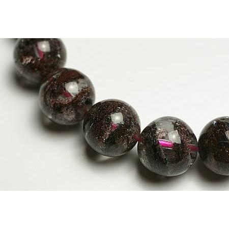 最高級品5Ａ12mmシルバーレッドガーデンブレスレットの画像