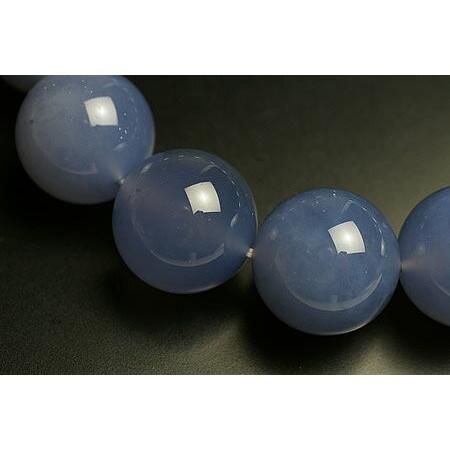 大玉！16mm5Aブルーカルセドニーブレス最高級の画像
