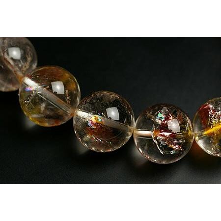 ファイナルグレード！13mm天然オーラクォーツブレスレット　鑑別書付　ブラジル産_2