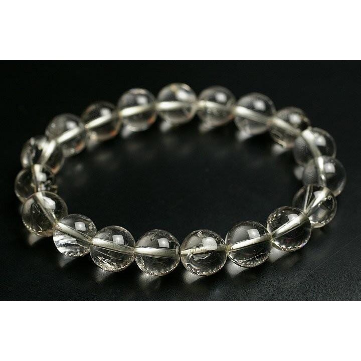 超レア品！10.5mmマダガスカル産水入り水晶ブレスレット　鑑別書付き！