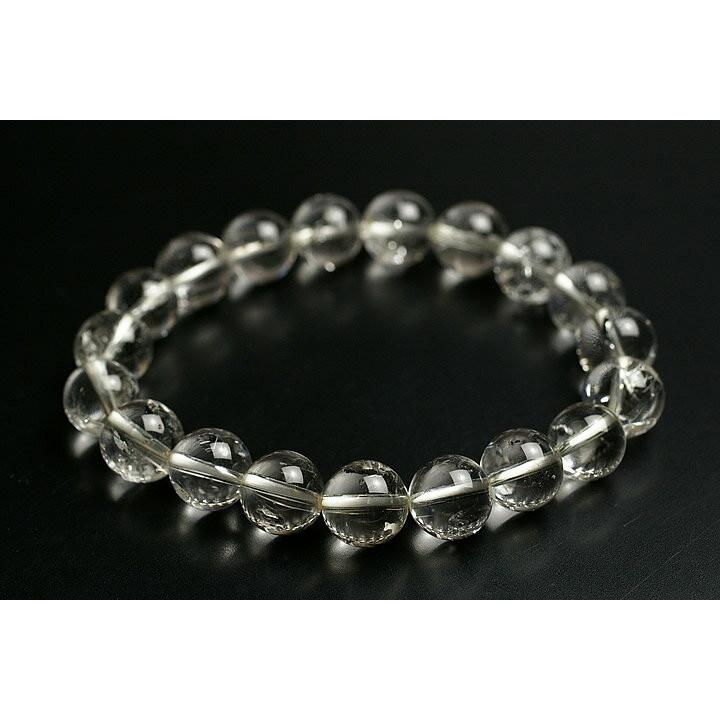 超レア品！10.5mmマダガスカル産水入り水晶ブレスレット　鑑別書付き！