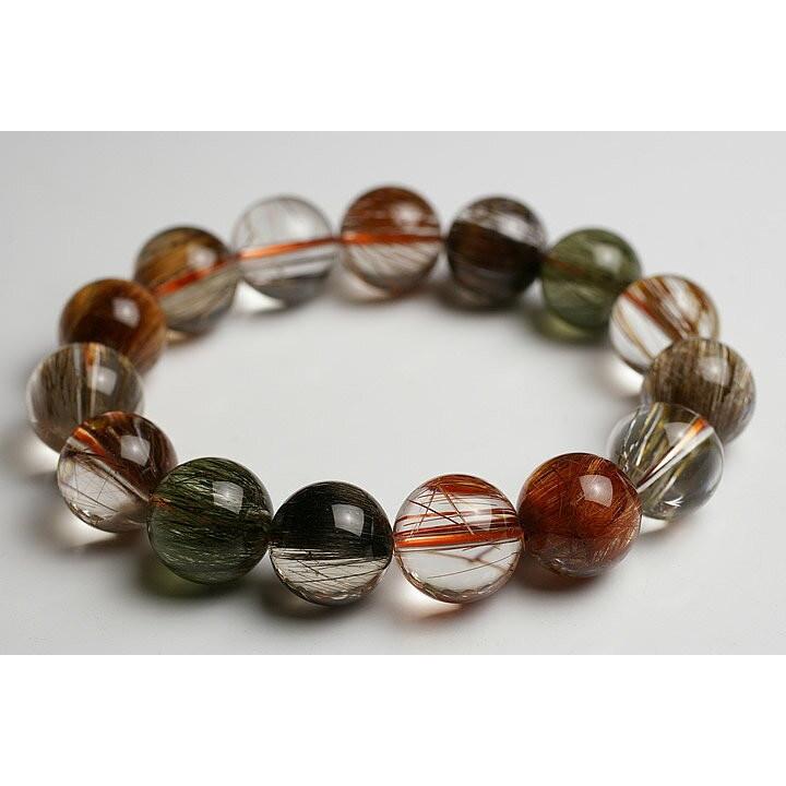14mmマルチカラーキャッツアイルチルブレス　ファイナルグレード　ブラジル産