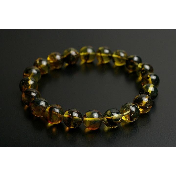 10.5mm3Aブルーアンバーブレスレット