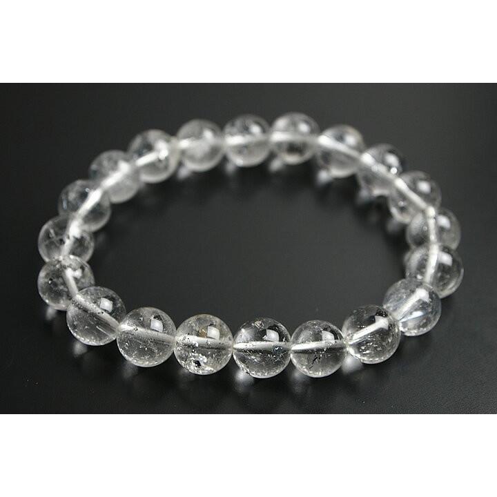 9.5mm10Aスティブナイトインクォーツブレスレット(輝安鉱入り)ルーマニア産_1