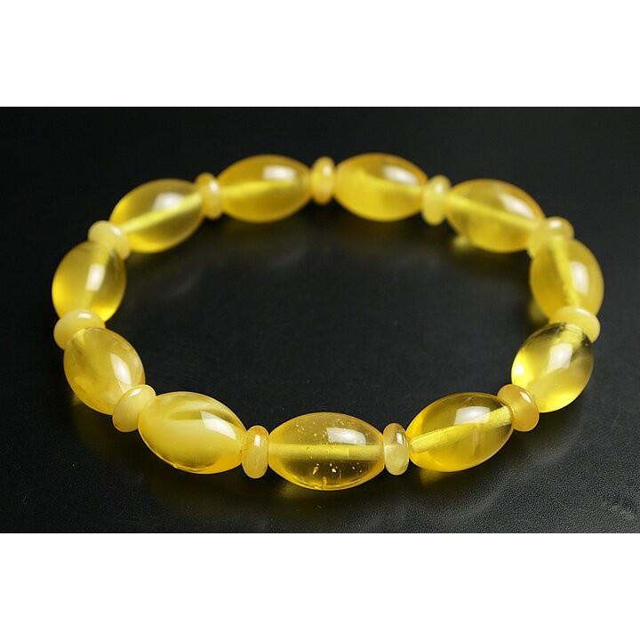 9mm純天然コハクなつめブレスレット プレミアム バルト海産