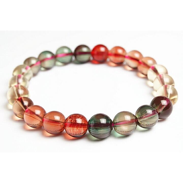 8.5mmマルチカラーチベットアンデシンブレスレット　ファイナルグレード++