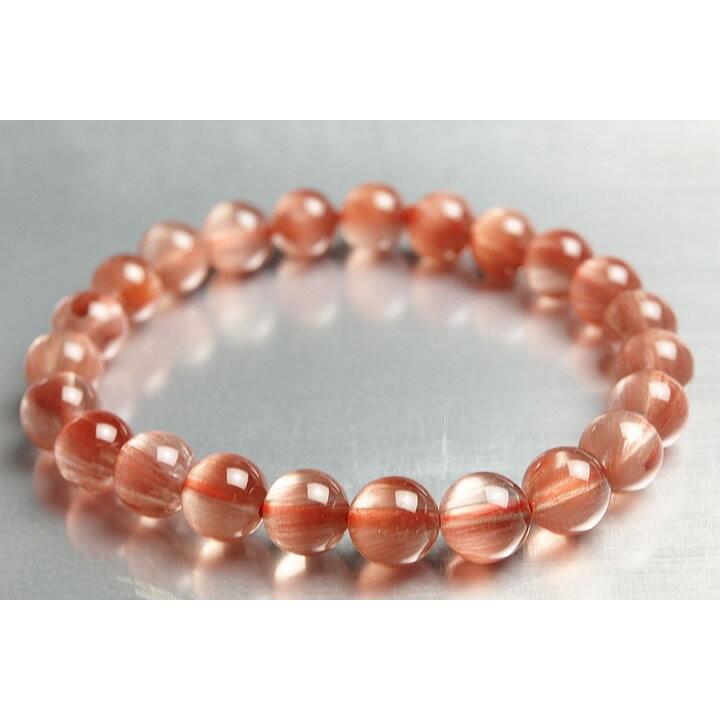 8mmキャッツアイレッドルチルブレスレット ファイナルグレード ブラジル産