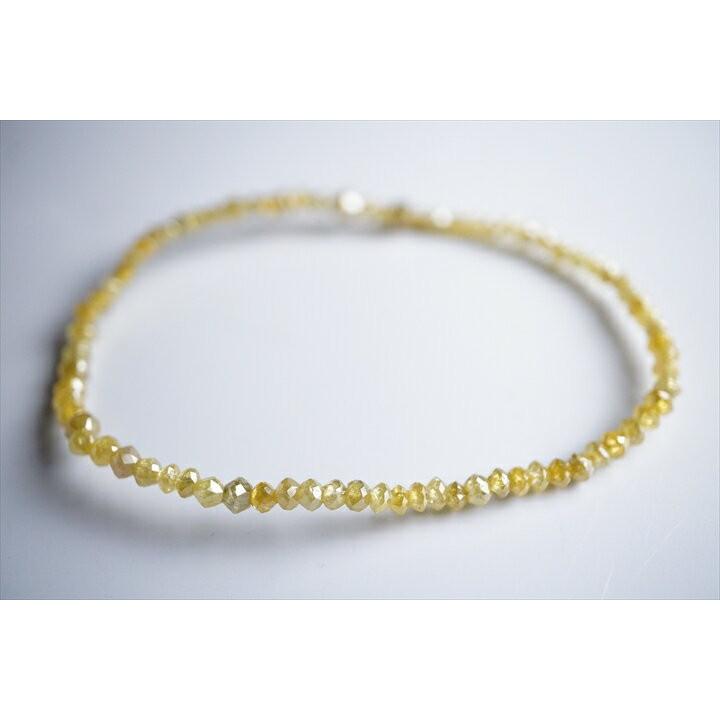 3mmイエローダイヤモンドカットブレスレット　16.9ct