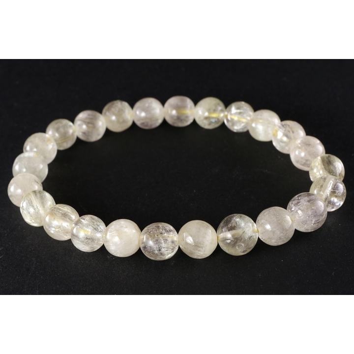 8mm イエロークンツァイトブレスレット(トリフェーン　スポデューメン)プレミアムグレード