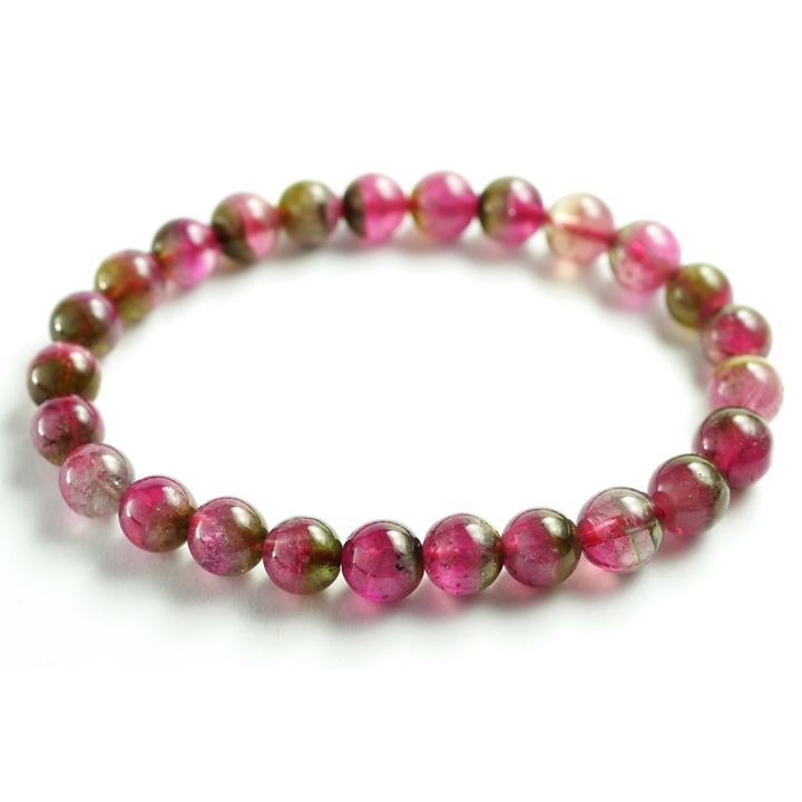 レア！ウォーターメロントルマリン ブレスレット9mm ピンクのスイカ