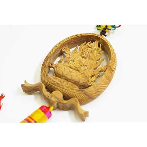 最高級インドマイソール産　観音菩薩彫り彫刻　お守り