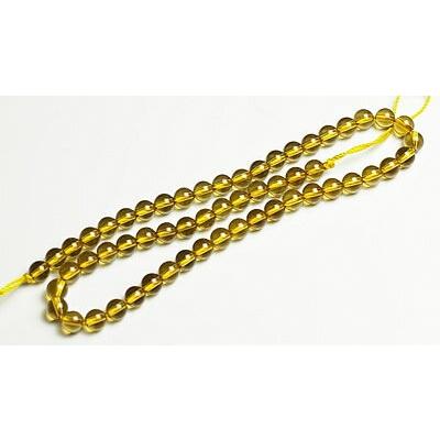 7mm2012TMシトリン連売りビーズ　１連（約４０センチ）　マダガスカル産
