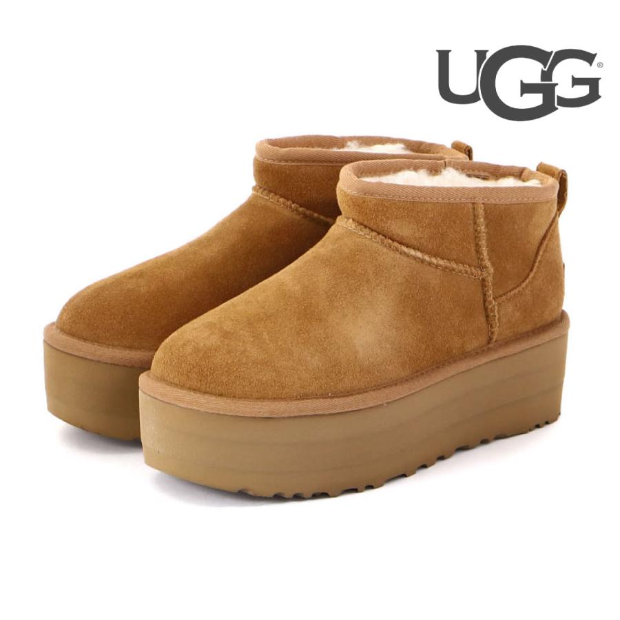 UGG 厚底ムートンブーツ　24.0㎝ ☆美品☆ UGG ムートンブーツ 24㎝ スエード ウェッジヒール ブーツ