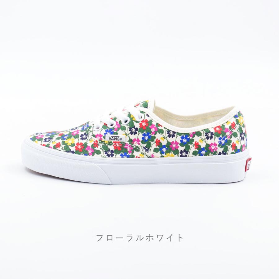 ヴァンズ バンズ VANS レディース スニーカー オーセンティック VN0009PVTBD 花柄 履きやすい 可愛い ホワイト 白 ローカット｜gallerymc｜03