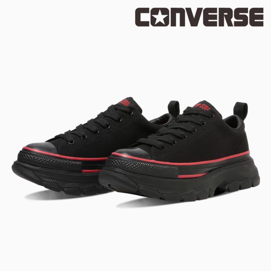 コンバース CONVERSE レディース スニーカー オールスター トレックウエーブ AP OX ローカット 厚底 シンプル モノクロ CONVERSE（コンバース） レディース スニーカー オールスター トレック
