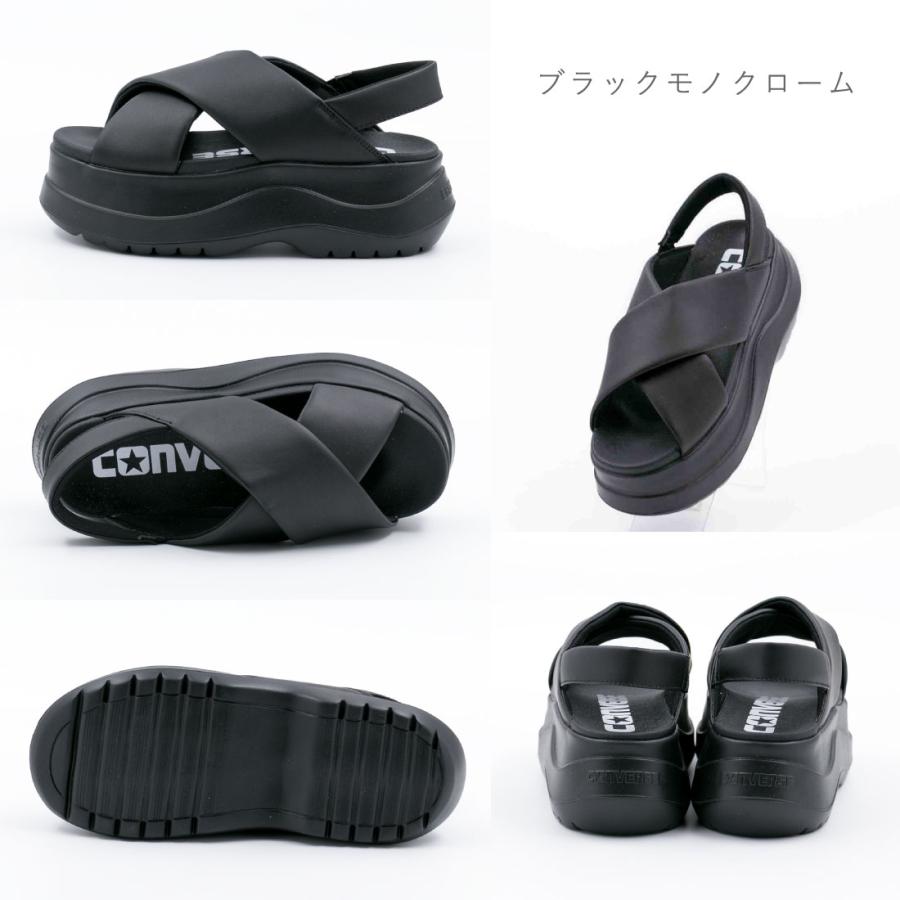 コンバース チューイーPC サンダル 厚底 24cm ブラック Converse コンバース CONVERSE レディース サンダル チューイー PC