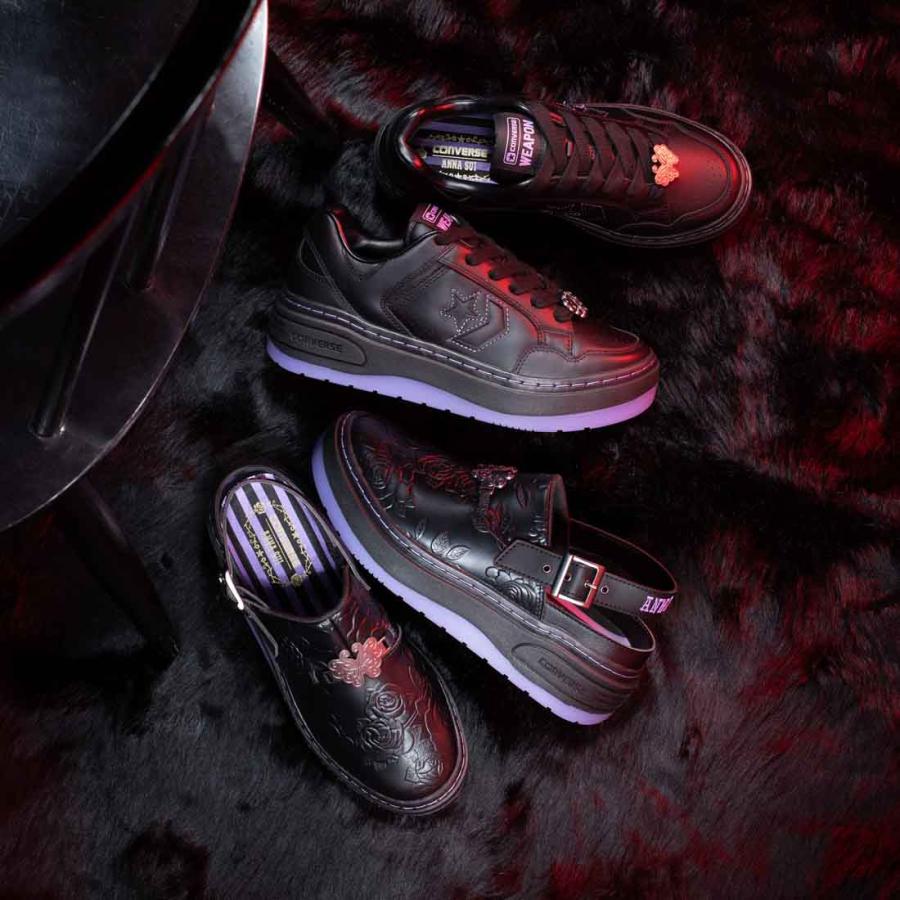 最終価格　ANNA SUI×CONVERSE WEAPON OX厚底スニーカー CONVERSE（コンバース） レディース スニーカー ウエポン PLTS OX ANNA