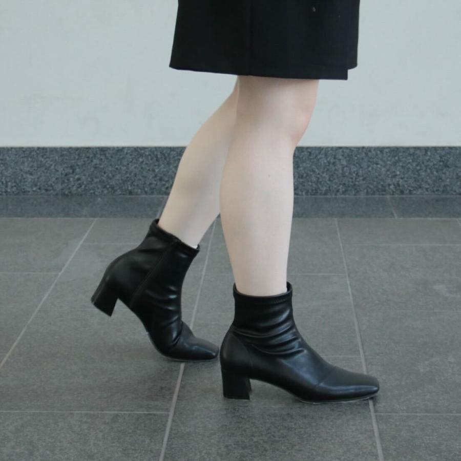 レディース ブーツ スクエアトゥブーツ ショートブーツ 疲れにくい 歩きやすい スクエアトゥ シンプル ローヒール チャンキーヒール 太ヒール ディアギャラリー DEAR GALLERY 日本製 サイドジッパー サイドファスナー レディース ブーツ スクエアトゥブーツ ショートブーツ 疲れにくい